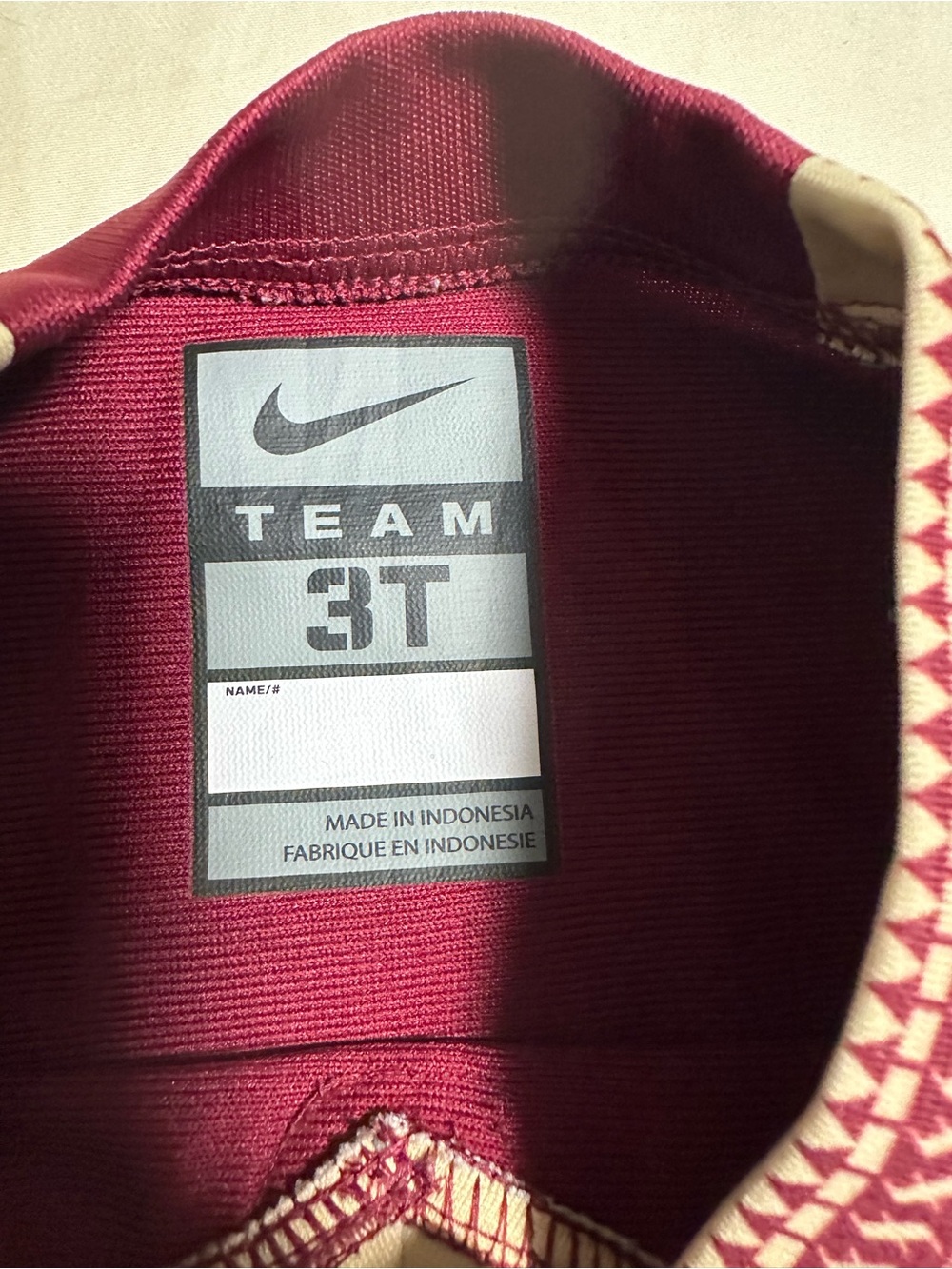 Nike Garnet and Gold Youth Team Jersey - Picture 3 of 5